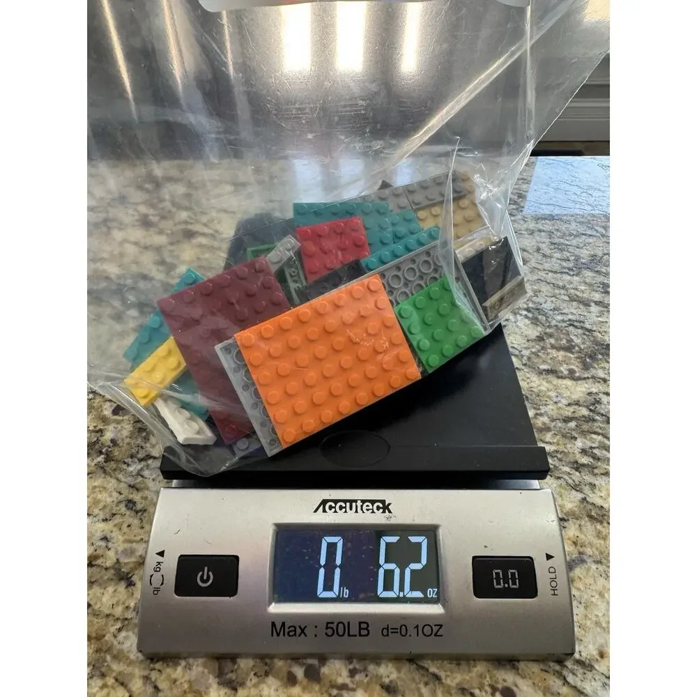 Genuine LEGO Mixed Tile & Flat Plate Lot - 6 Ounce Bulk Assortment Clean Pieces - Picture 2 of 3